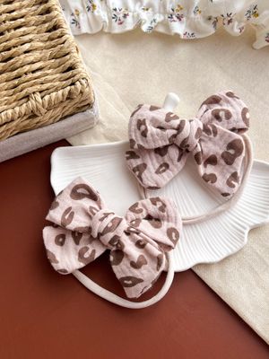 Leopard Bow Headband