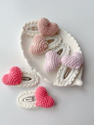 Agrafe fluffy hearts