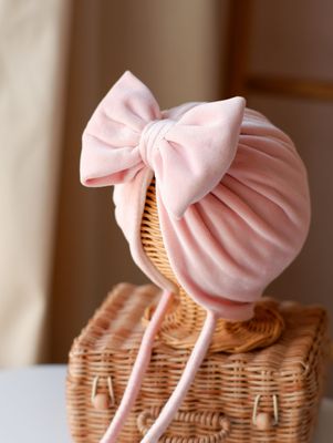Turban velur pentru iarna Pudra