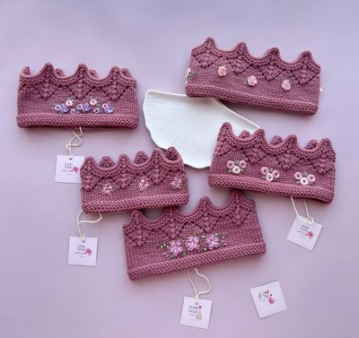 Bentita Merino impletite si brodate manual Dusty pink