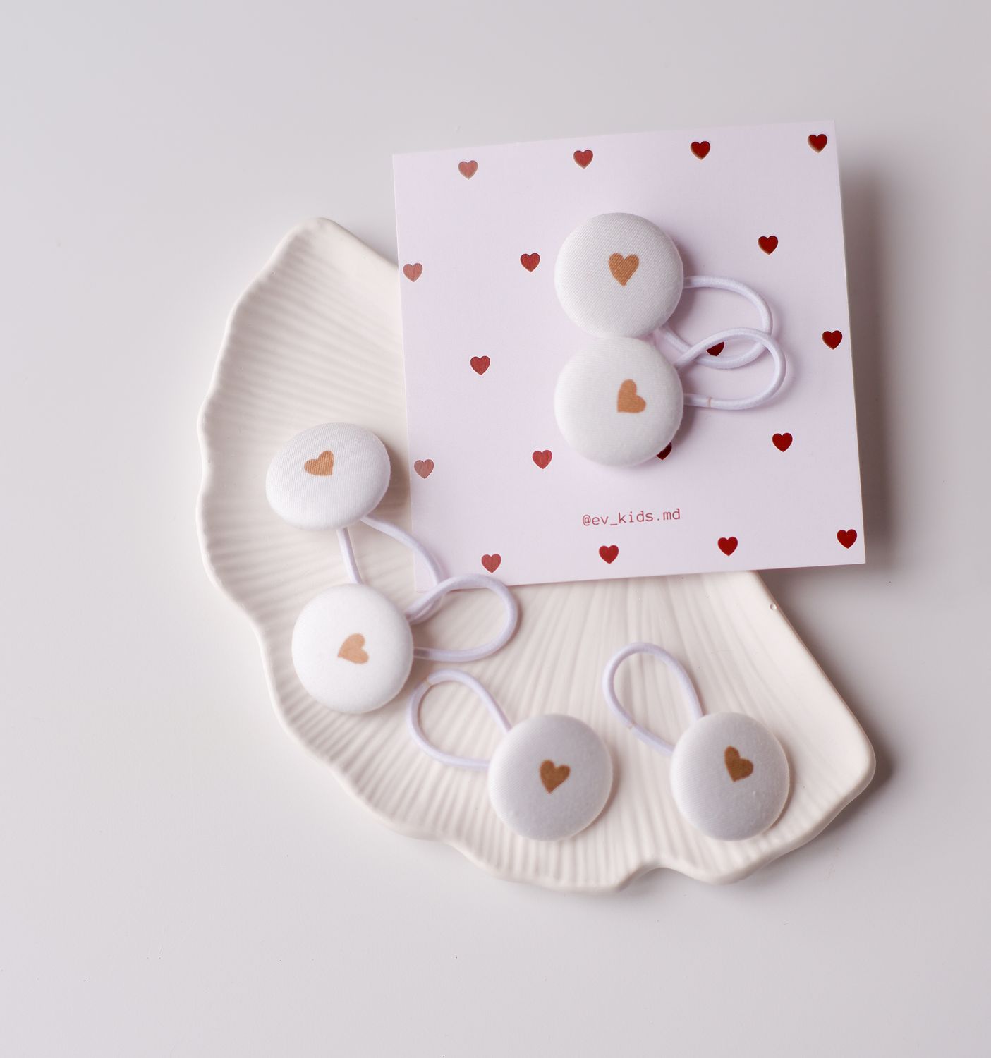 Elastice nasture heart beige