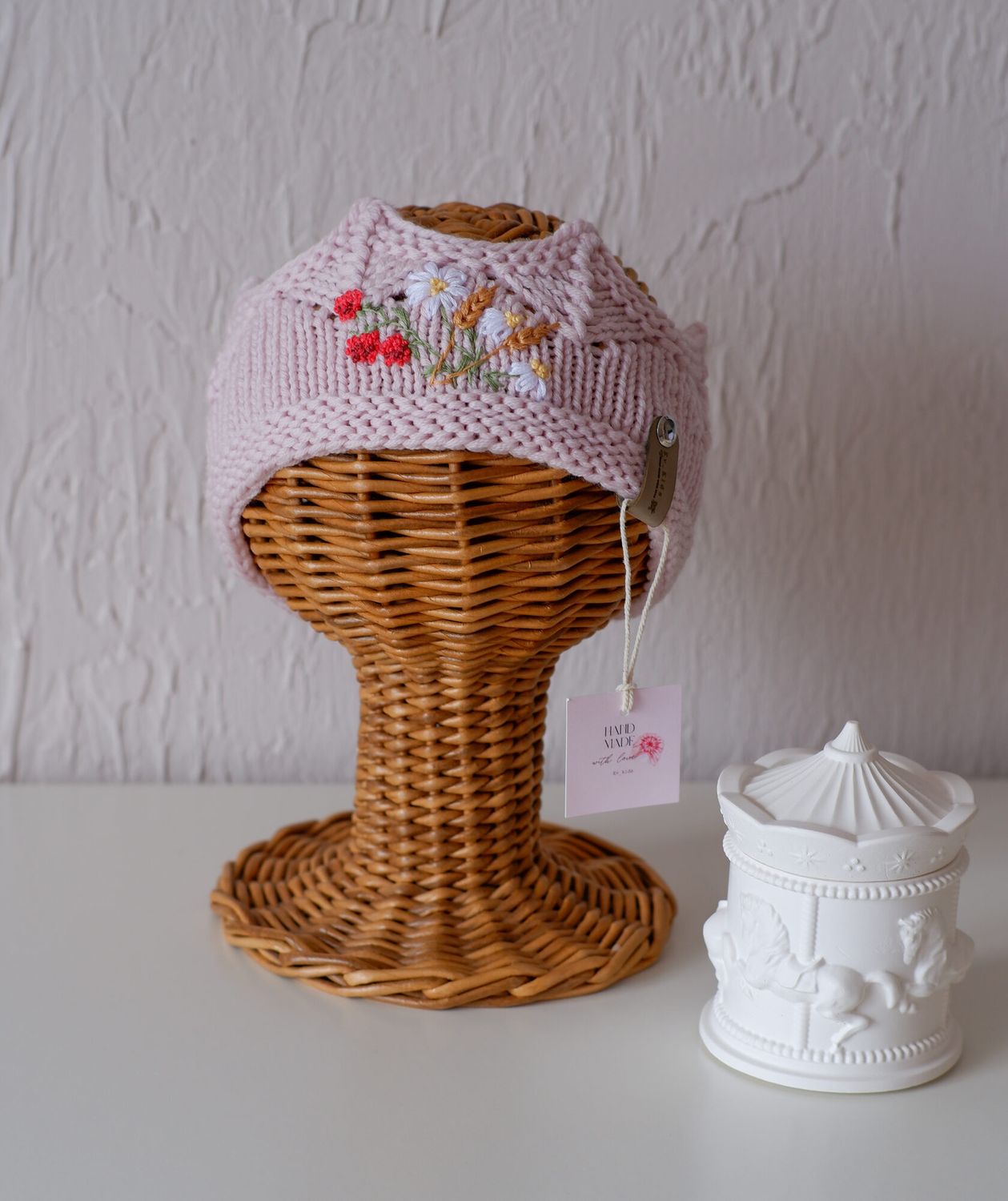 Bentita merino cu broderie