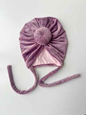 Turban „Velvet Lavandă” 0-6 luni