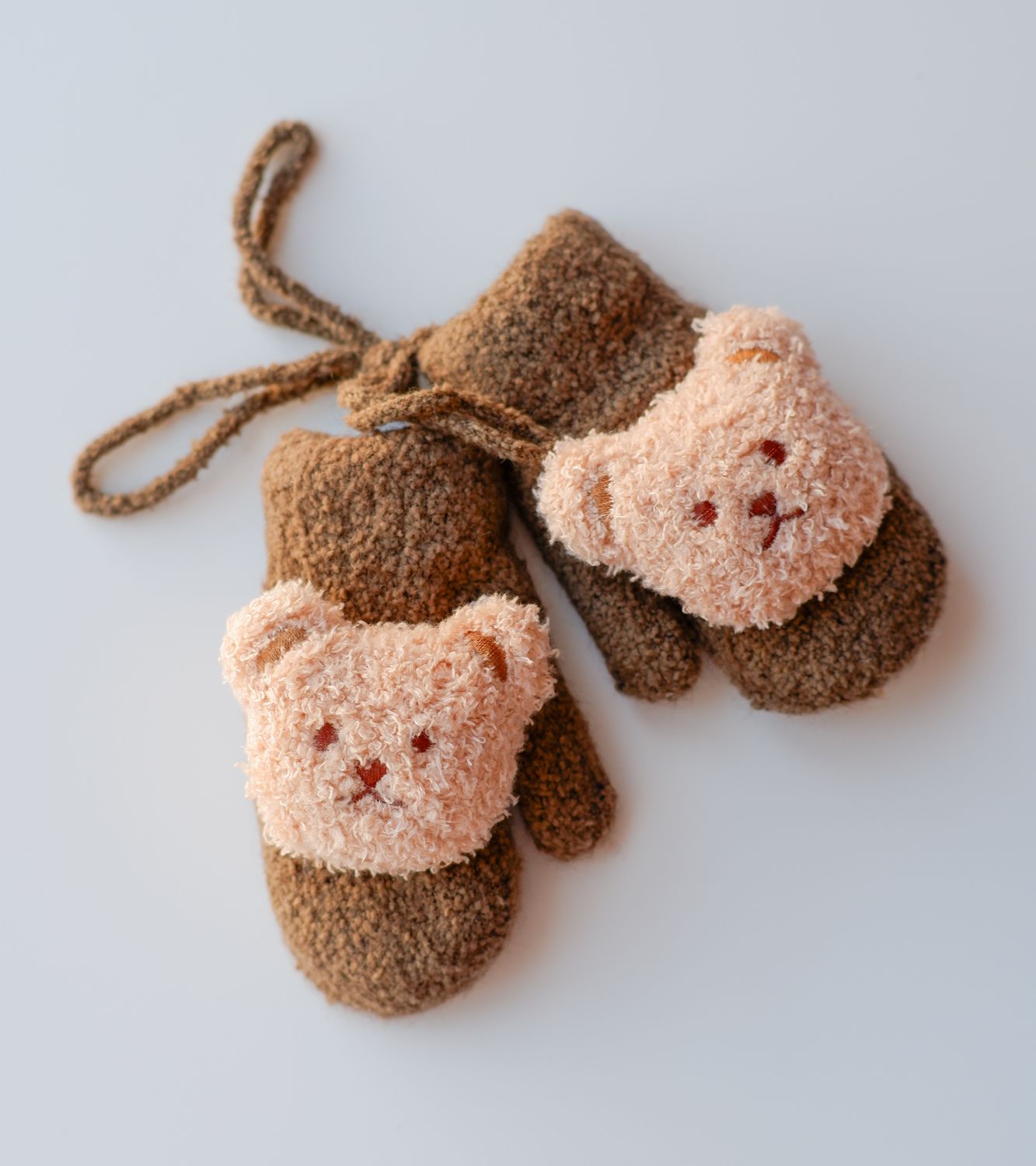 Mănuși „Ursuleț Călduros” maro, 1-3 ani