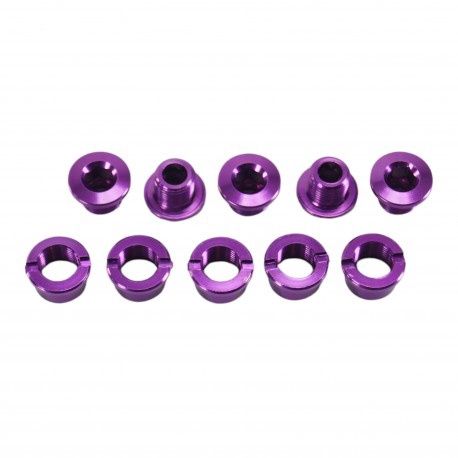 SD Alloy Chainring Bolts - 5.5mm - Purple