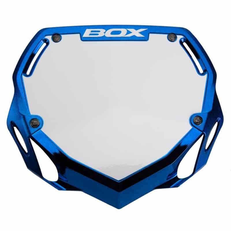 Box nummerbord Chrome Blue Large