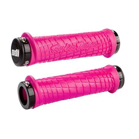ODI TroyLee Designs No Flange Lock on Grip 130mm Pink ODI TroyLee Designs No Flange Lock on Grip 130mm Pink