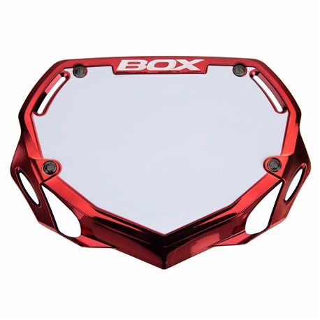 Box nummerbord Chrome Red Small