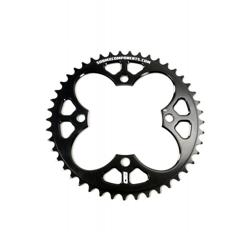 Sd Cnc 6061 V2 Chainring 4 Hole 104 Black Sd Cnc 6061 V2 Chainring 4 Hole 104 Black