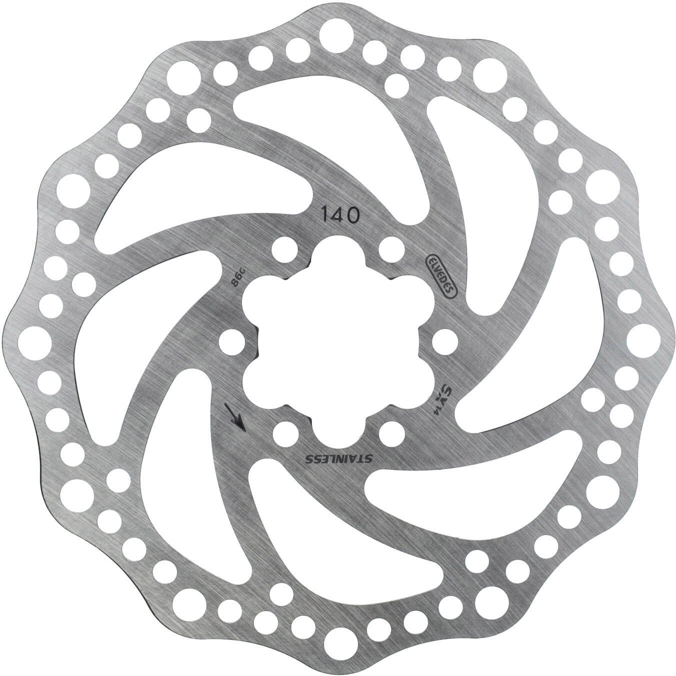 Elvedes BMX rotor SX14 140mm 6 gaats + boutjes RVS