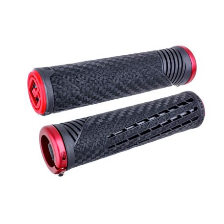 ODI Conner Fields Grip v2.1 Lock-On Pearl Black/ Red ODI Conner Fields Grip v2.1 Lock-On Pearl Black/ Red