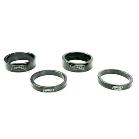 SD Stem Spacer kit 2x 5mm - 2x 10mm Black 1 1/8"