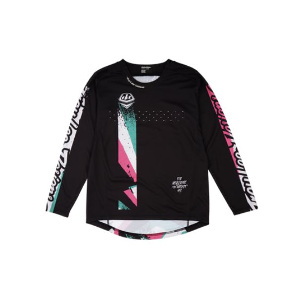 Troy lee designs youth sprint jersey full pull black Troy lee designs youth sprint jersey full pull black