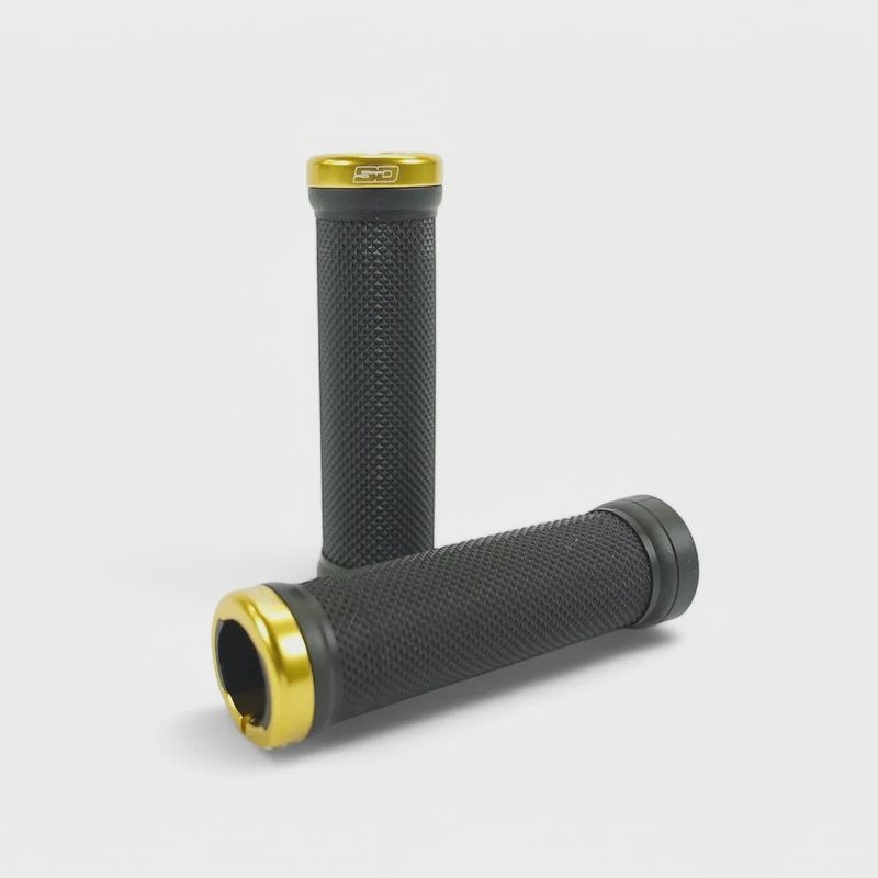SD Bmx/Mtb Lock On Grip V2 Black/Gold Clamps SD Bmx/Mtb Lock On Grip V2 Black/Gold Clamps
