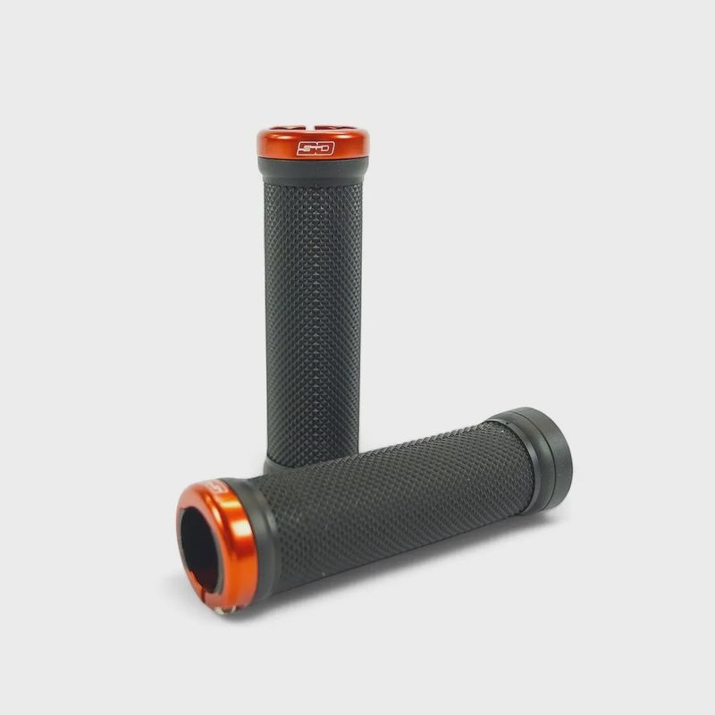 SD Bmx/Mtb Lock On Grip V2 Black/Orange Clamps SD Bmx/Mtb Lock On Grip V2 Black/Orange Clamps