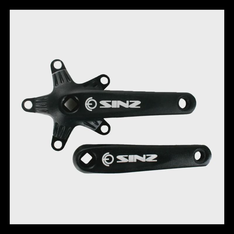 Sinz Square Alloy Crank Arms 5 Hole Black