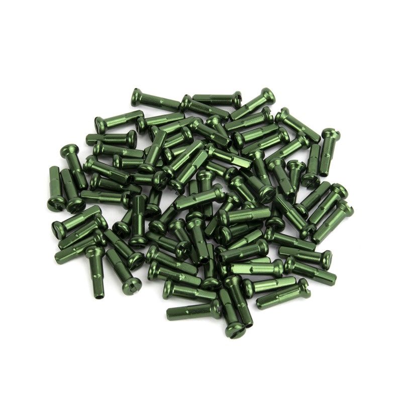 Aluminium BMX nipple 14g 16mm Groen