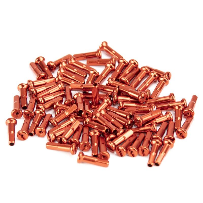 Aluminium BMX nipple 14g 16mm Oranje