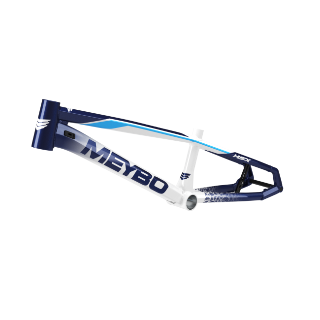 Meybo 2025 HSX Alloy Bmx Race Frame White/Navy/Blue Pro 21,5