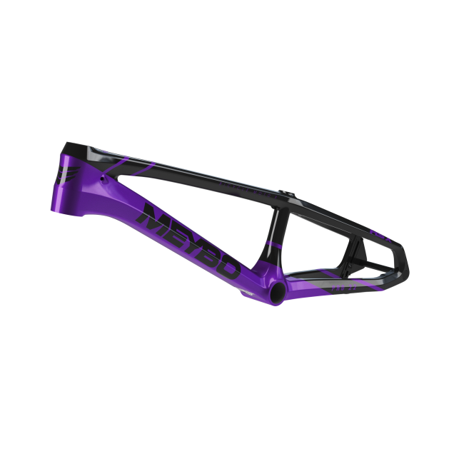 Meybo 2025 HSX Carbon Bmx Race Frame Black/Purple Pro 21.5
