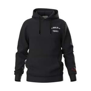 In gold we trust hoodie kids zwart