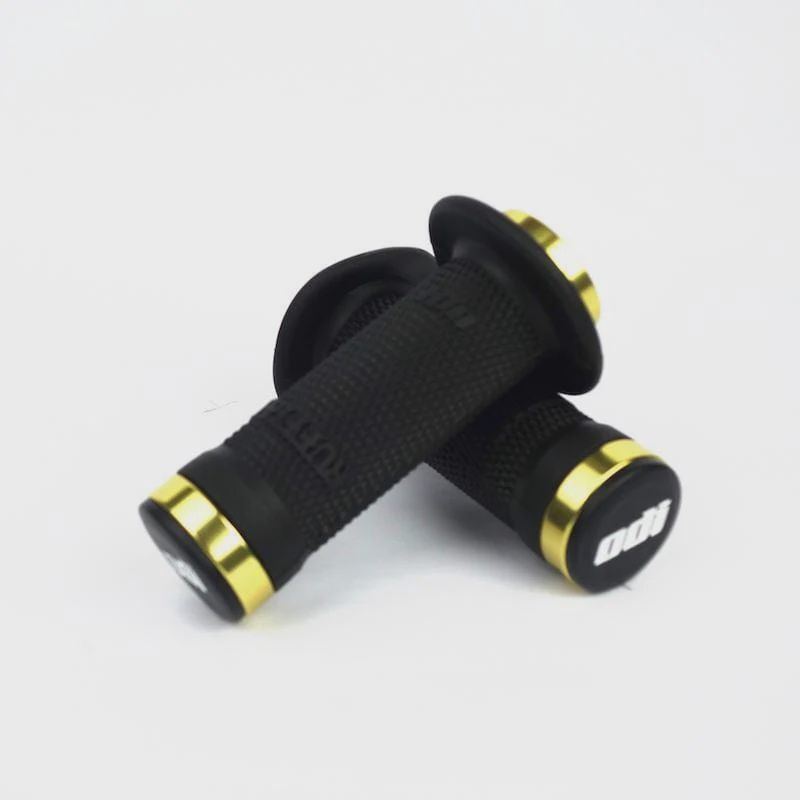 ODI BMX Ruffian Flange Lock on Black Grip Gold 100mm ODI BMX Ruffian Flange Lock on Black Grip Gold 100mm