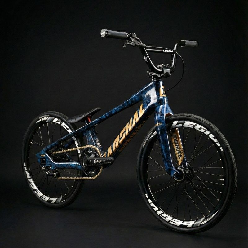 Carbon bike MARSHAL RACING “SR71-BLACKBIRD” | Serie Jungle Black/Blue | Size Expert+ (19.7)