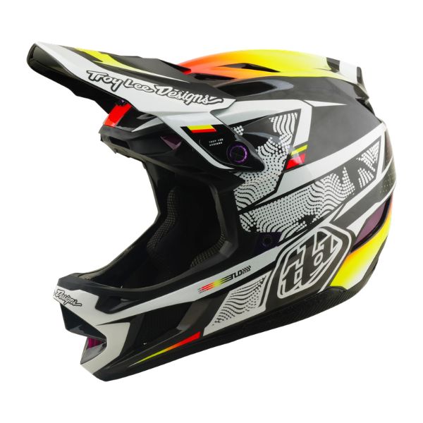 Troy Lee Designs D4 CARBON HELMET LINED UP BLACK