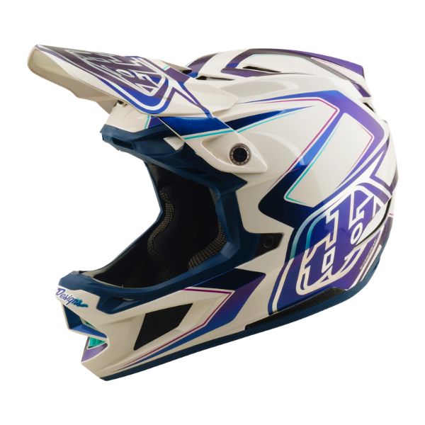 Troy Lee Designs D4 COMPOSITE HELMET FLARED WHITE / INDIGO