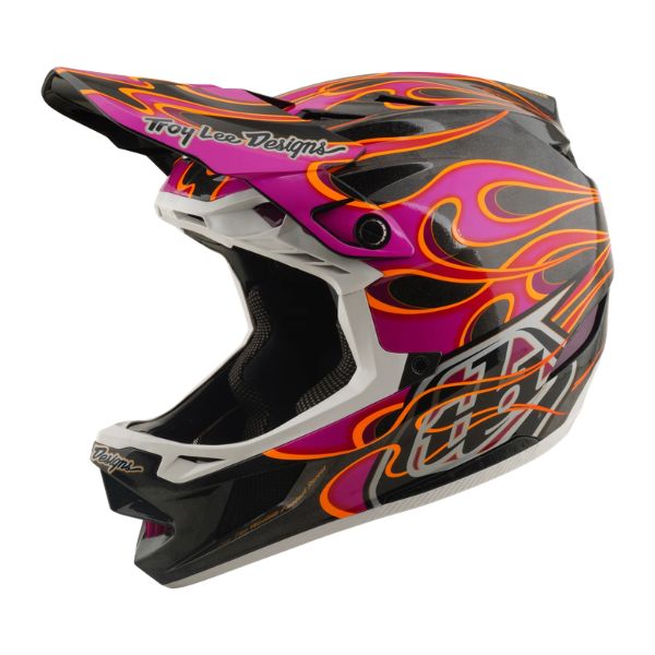 Troy Lee Designs D4 CARBON HELMET TORCHED CARBON / MAGENTA