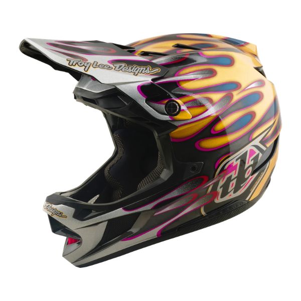 Troy Lee Designs D4 CARBON HELMET OVERSPRAY GOLD / BLACK