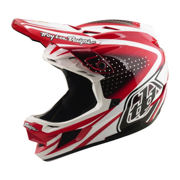 Troy Lee Designs D4 POLYACRYLITE HELMET THE LINE FIRE / WHITE