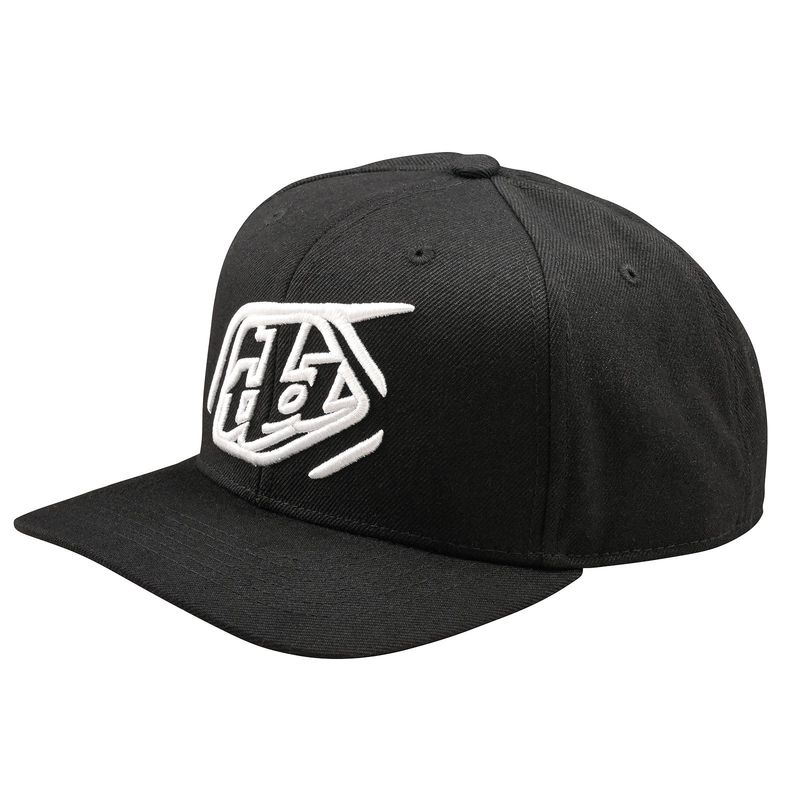 Troy Lee Designs Curved Snapback Hat Badge Black