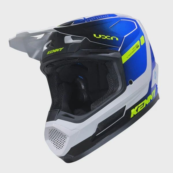 Performance Helmet Graphic Racing White Blue XL