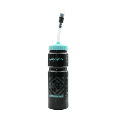 Stay Strong Bottle With Straw BFS Black/Teal Bidon