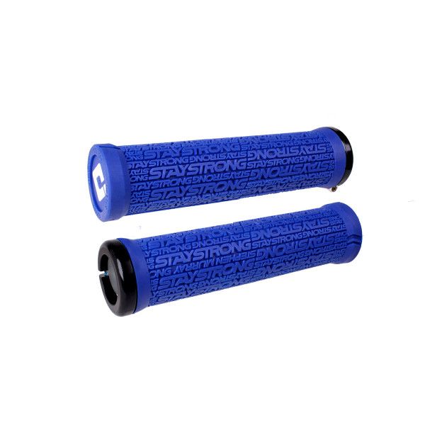 ODI Stay Strong Reactiv V2.1 Lock-On Grips | Blue ODI Stay Strong Reactiv V2.1 Lock-On Grips | Blue