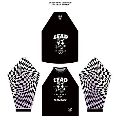 Flow BMX Lead BMX shirts Oldschool Cartoon Checker Board
