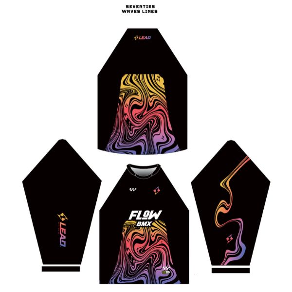 Flow BMX Lead BMX shirts Seventies Waves Lines