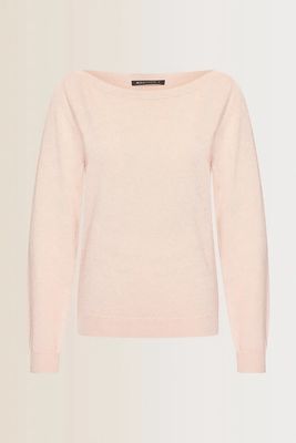 Expresso top metallic lange mouw roze