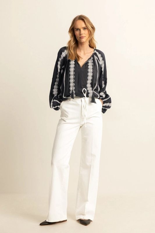 Expresso broek flared wit