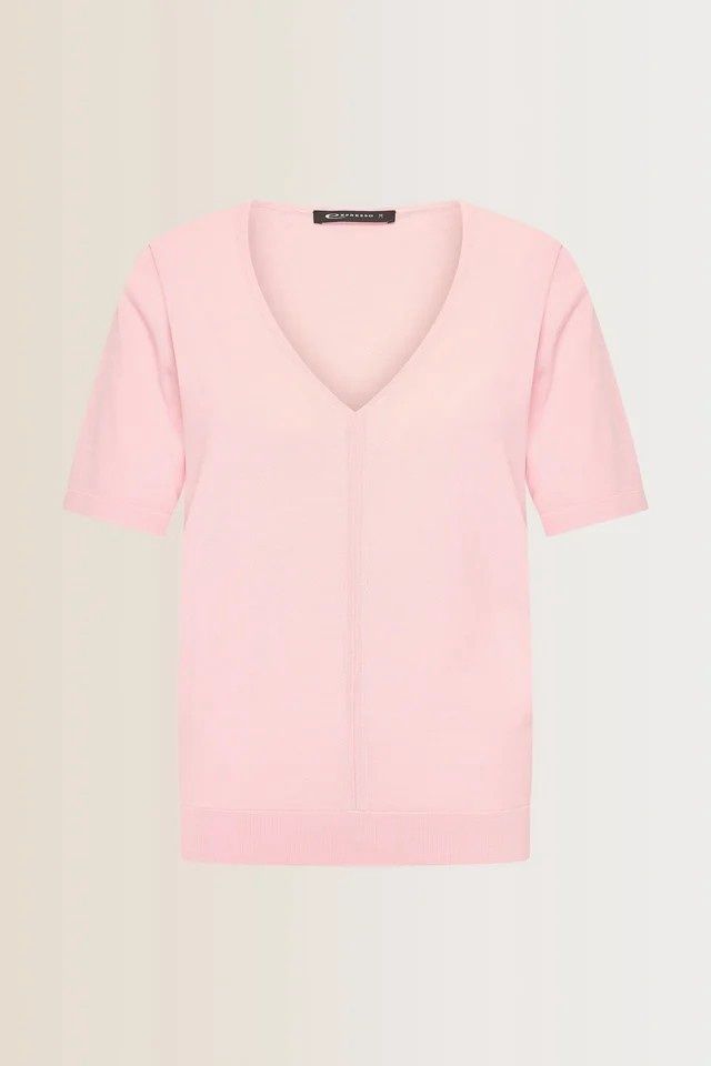 Expresso V-hals trui roze