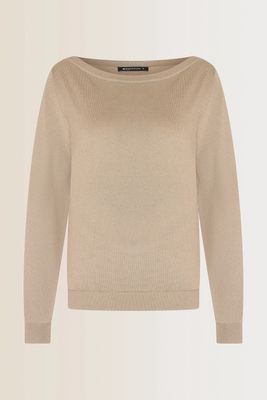 Expresso top metallic lange mouw ash