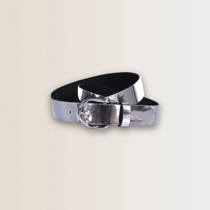 Expresso leren riem zilver