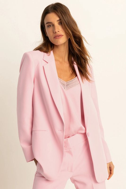 Expresso singlet kantdetail roze