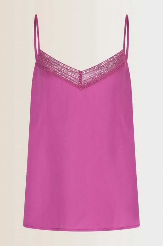 Expresso singlet kantdetail cerise