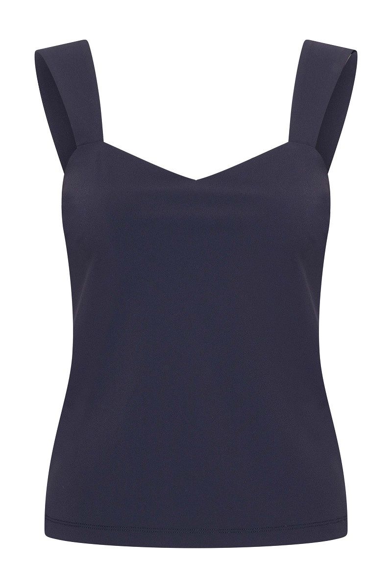 Expresso top travel sleeveless donker blauw