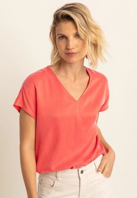 Expresso blouse met V-hals coral