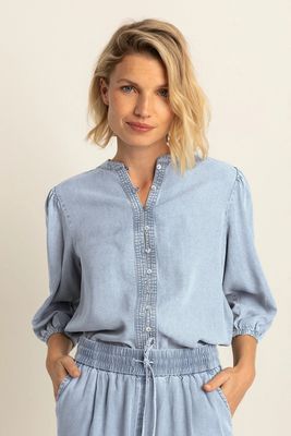 Expresso Zachte denim blouse