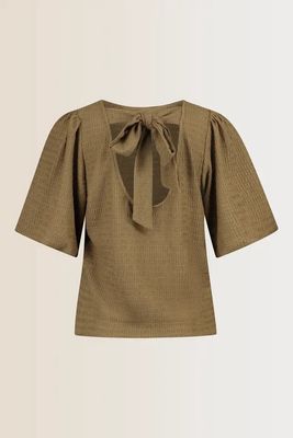 Expresso Blouse met pofmouwen