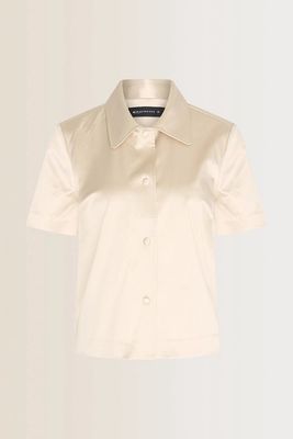 Expresso blazer kort satijn oyster